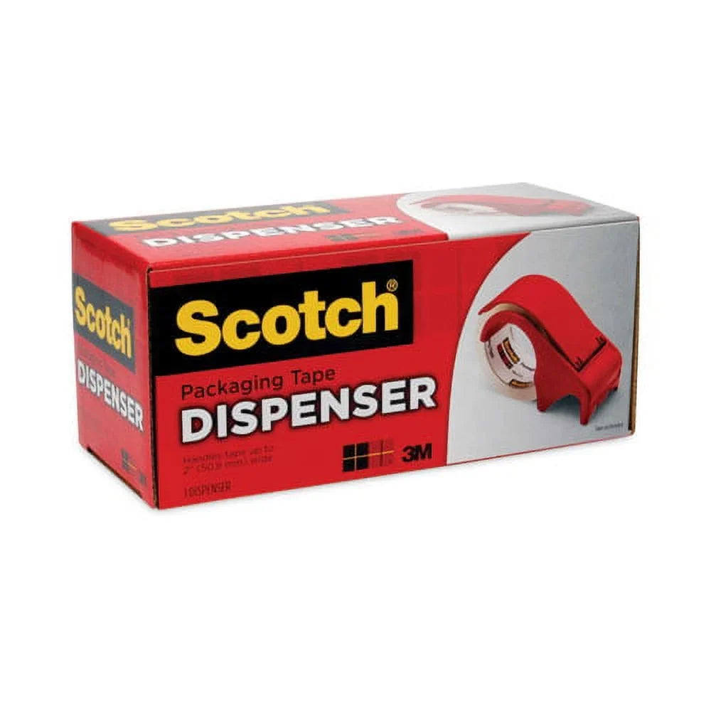 Sizecotch Compact And Quick Loading Dispenser For Box Sizeealing Tape, 3" Core, For Rolls Up To 2" X 60 Yds, Red | Order of 1 Each