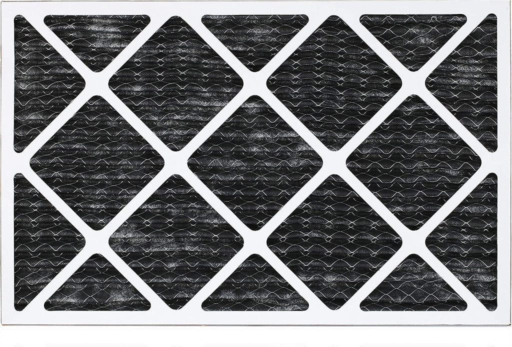 Filterbuy 14x25x1 MERV 8 Odor Eliminator Pleated HVAC AC Furnace Air Filters with Activated Carbon (1-Pack)