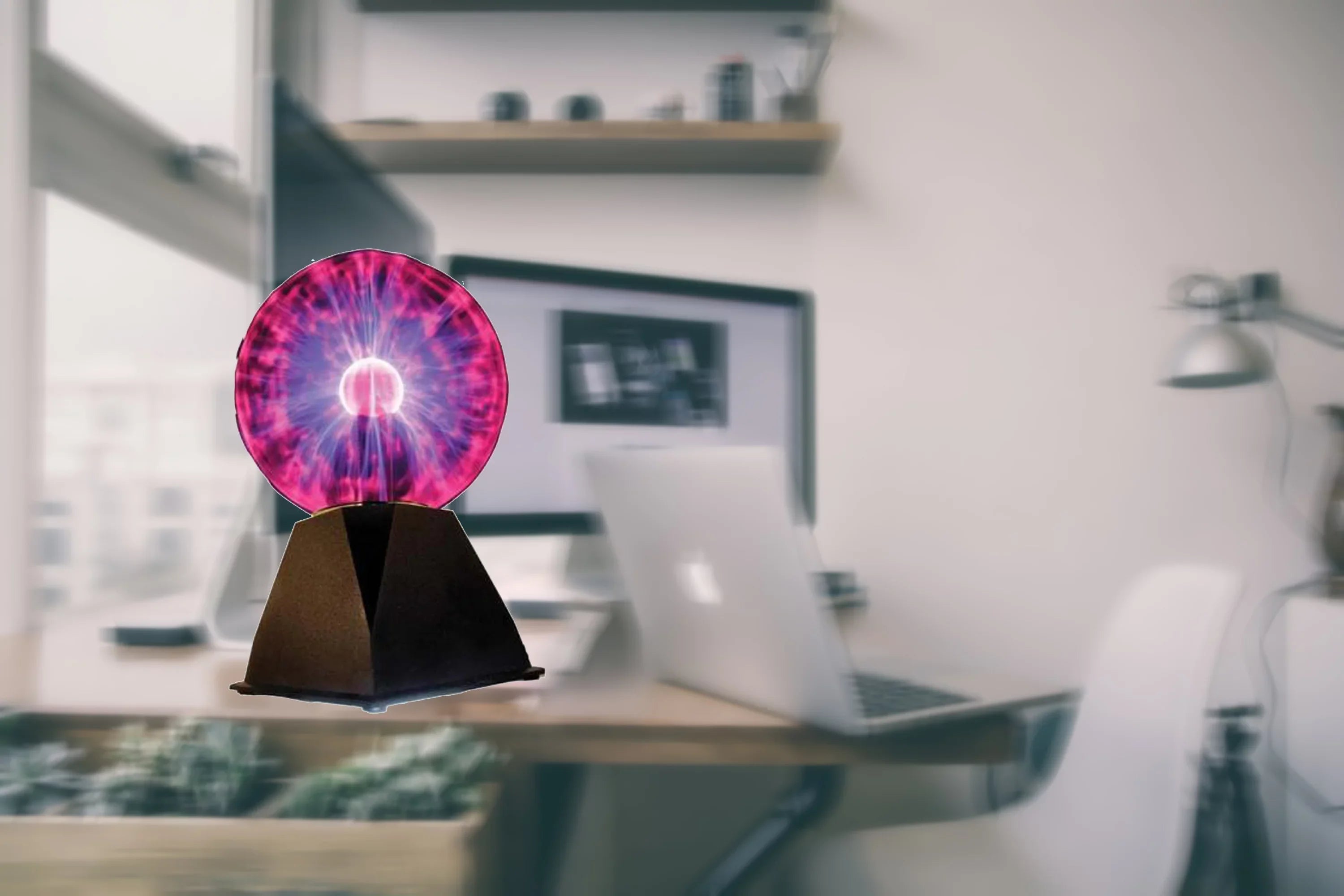 Creative Motion Industries 7 in. plasma ball room ,table lamp