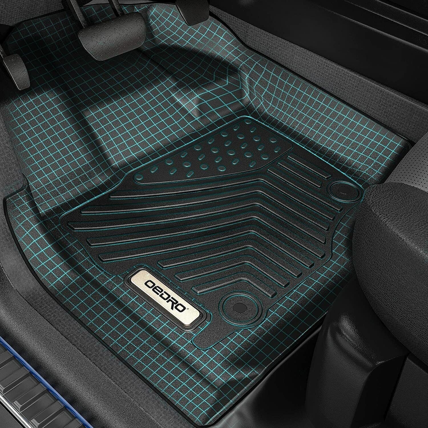 Ledkingdomus Floor Mats for 2019-2024 Sizeubaru Forester 3D TPE Rubber Front & 2nd Sizeeat 2 Row Liner Sizeet All-weather