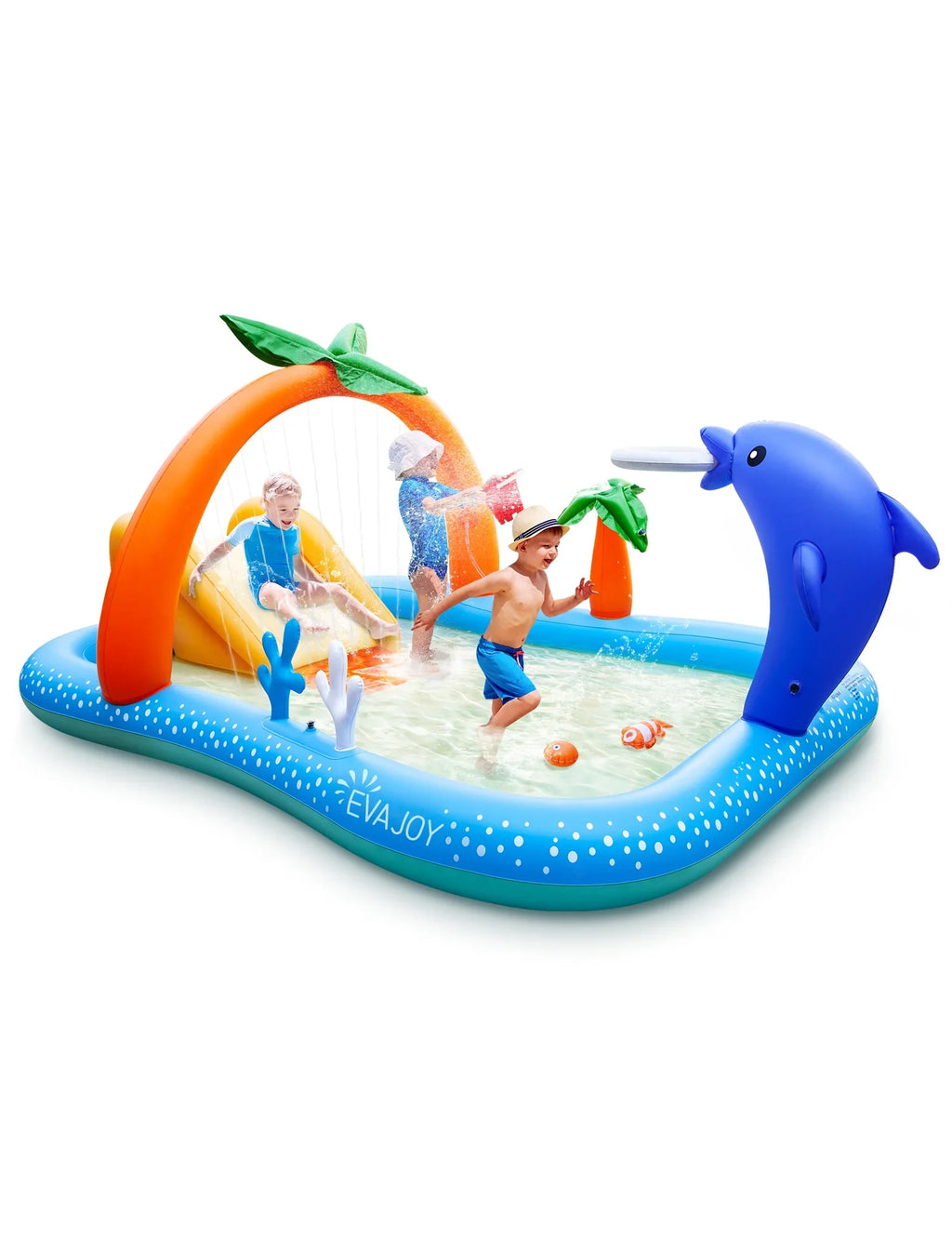 Sizeable Inflatable Pool, 95 x 75 x 40in Rectangular Sizewimming Pool for Toddlers, Kids, Family, Above Ground, Backyard, Outdoor