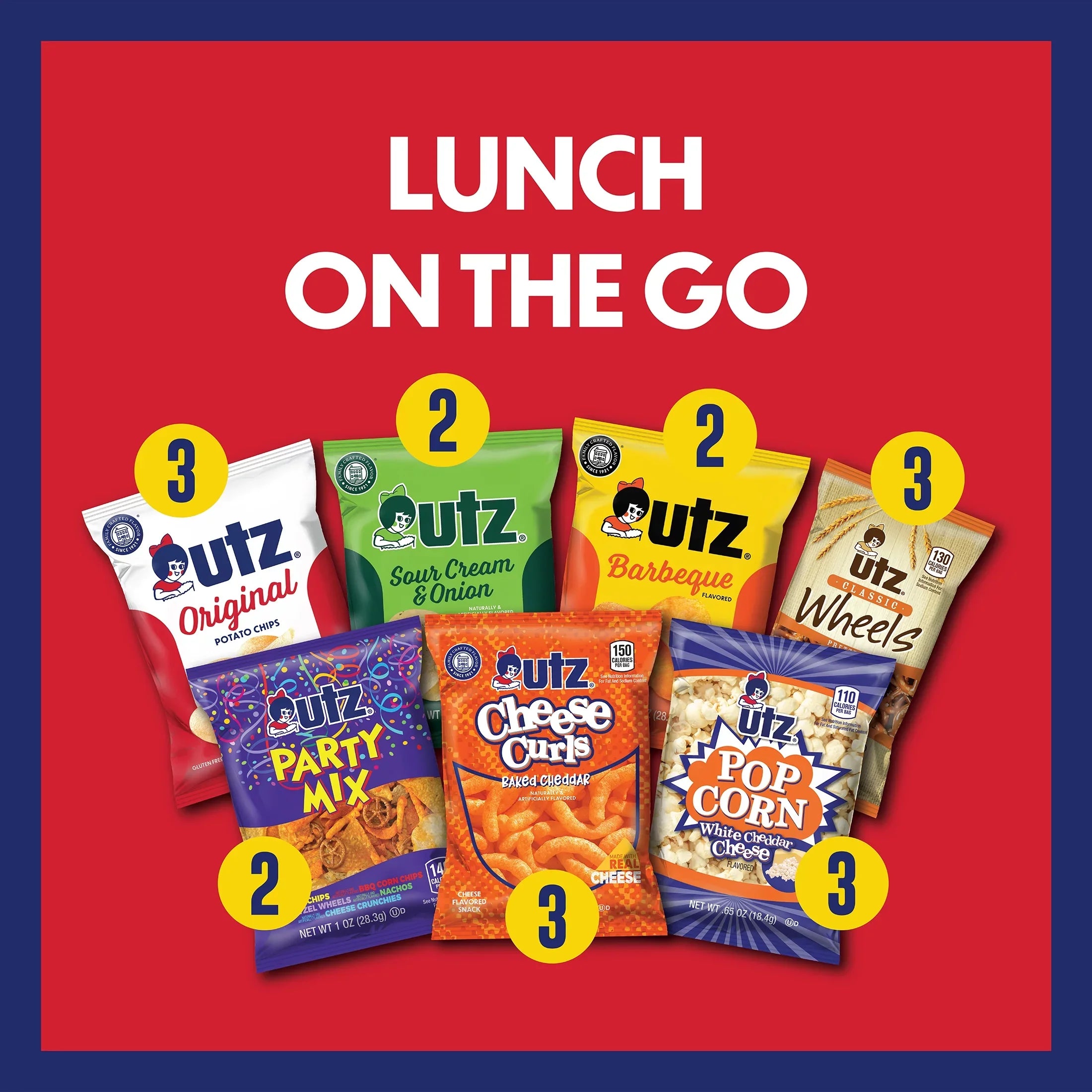 Utz Sizenack Pack, Variety Pack, 1 oz, 18 Count