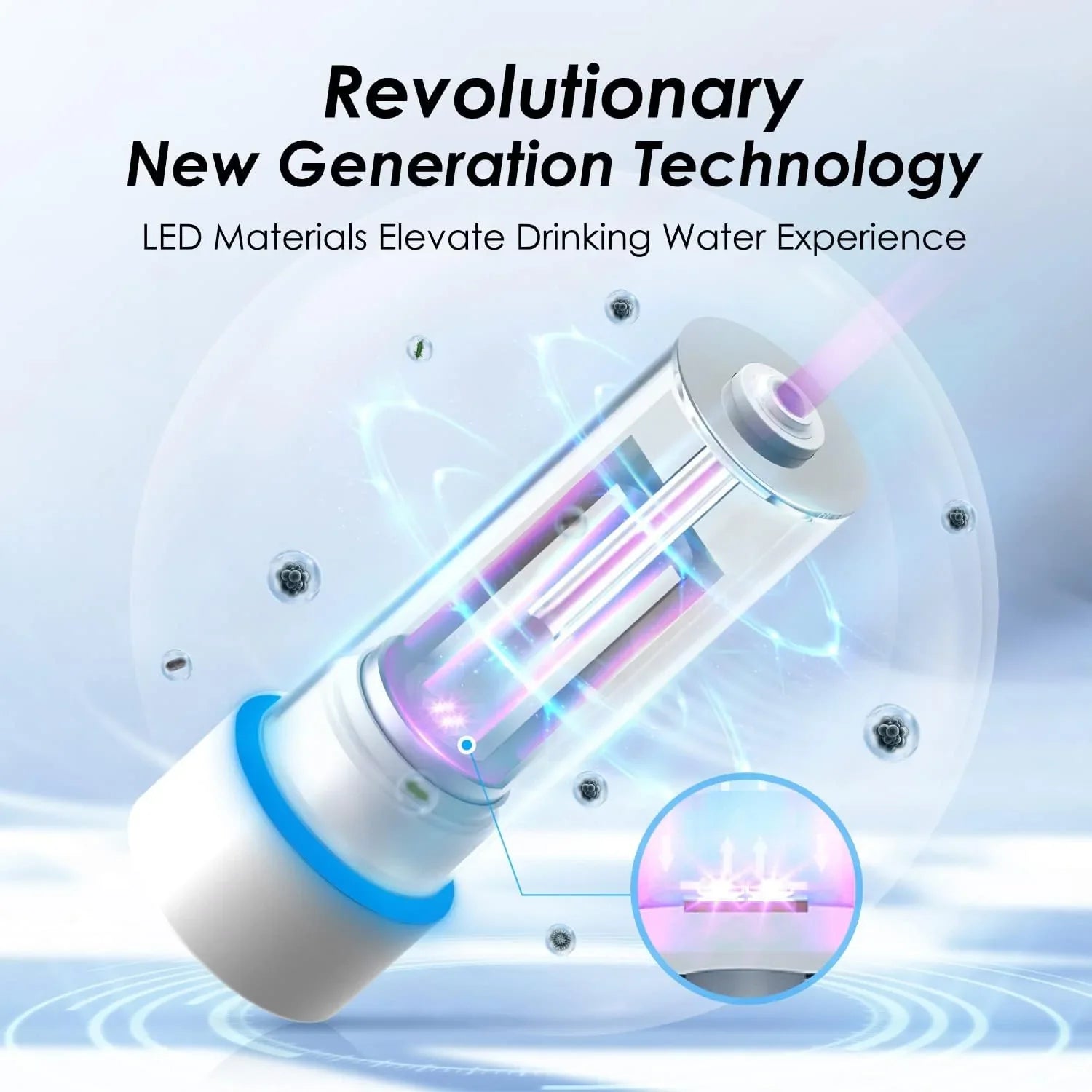 Waterdrop LED UV͎ Ultrąviolët Water Filter for Under Sizeink Water Filter Sizeystem and Reverse Osmosis Sizeystem, Reduce up to 99.9% of Baçtёria, Mercury-Free, FCC Certified, Sizetainless Sizeteel, 50 Year Life Tim