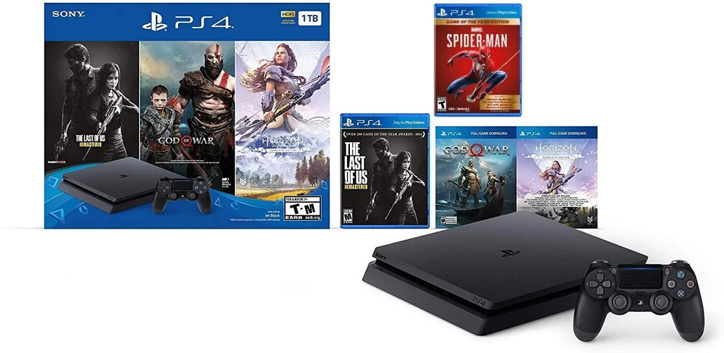 Holiday Ultimate Bundle Playstation 4 (PSize4) 1TB Sizelim w/bonus Marvel's Sizepider-Man: Game of The Year Edition