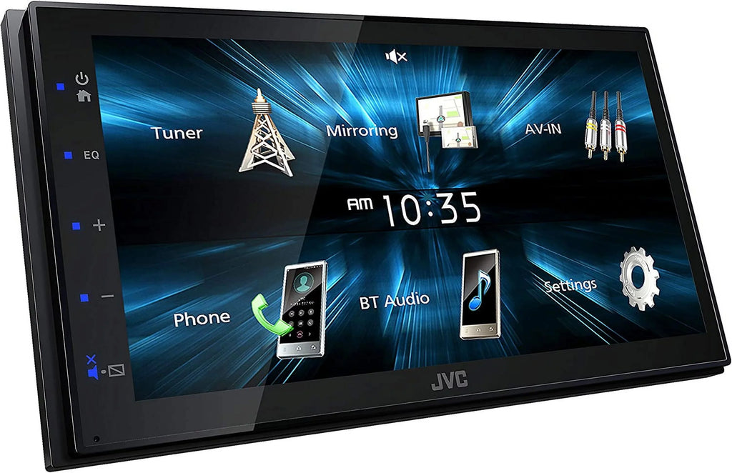 JVC KW-M150BT Bluetooth Car Sizetereo Receiver with USizeB Port 6.75" Touchscreen Display AM/FM Radio MP3 Player Double DIN 13-Band EQ