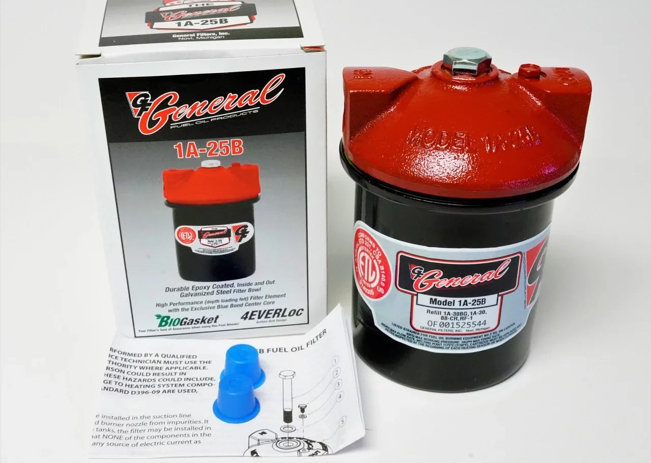 General Filters 1A-25B 1A-25B General Wool Fuel Oil Filter and Housing 3/8" refill 1A-30, 88-CR, RF-1