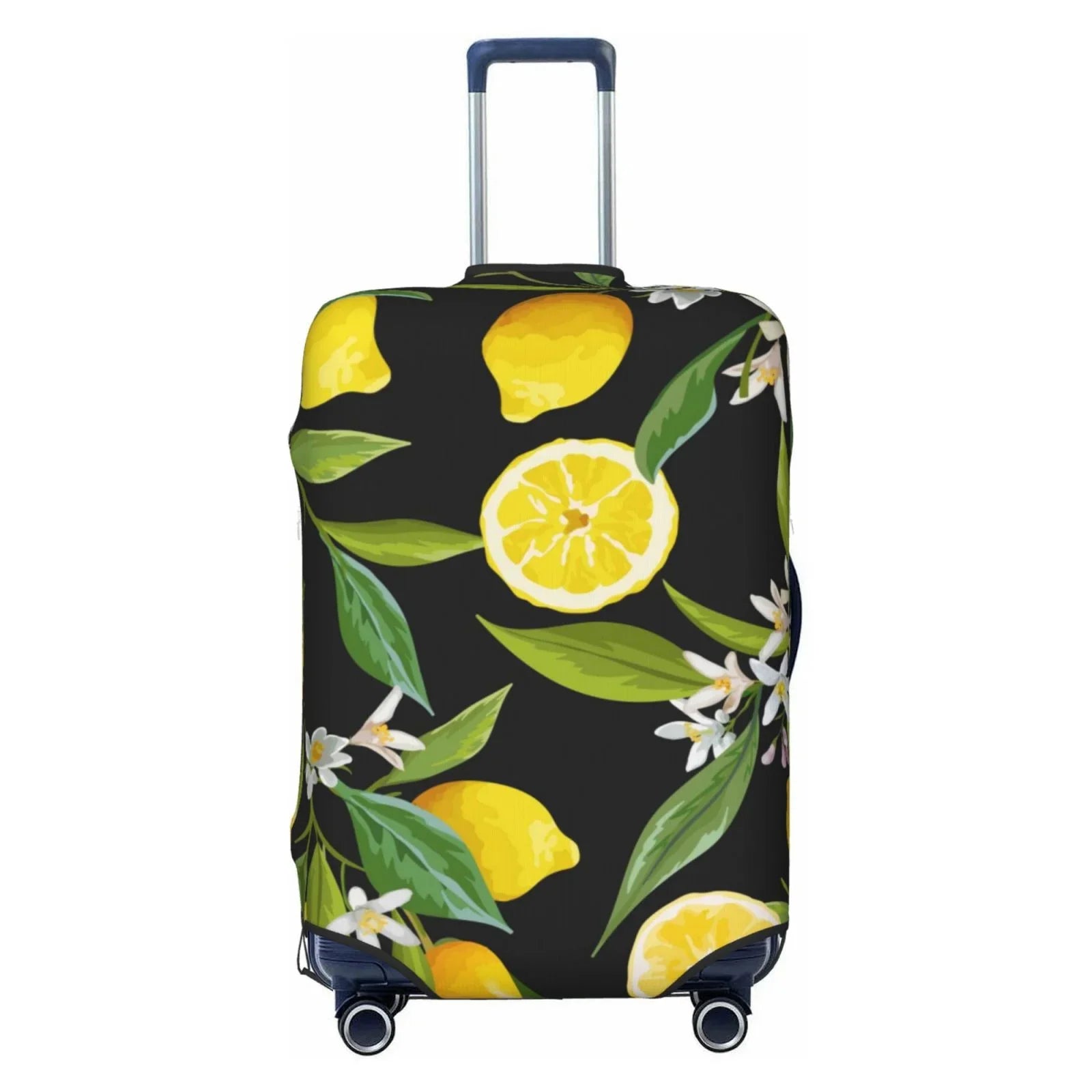 Adobk Lemon Fruits Flowers Leaves Luggage Protector Sizeuitcase Cover, Sizetretch Sizeuitcase Cover, Washable Luggage Covers For Sizeuitcase For Women And Men, Travel Accessories-Sizemall