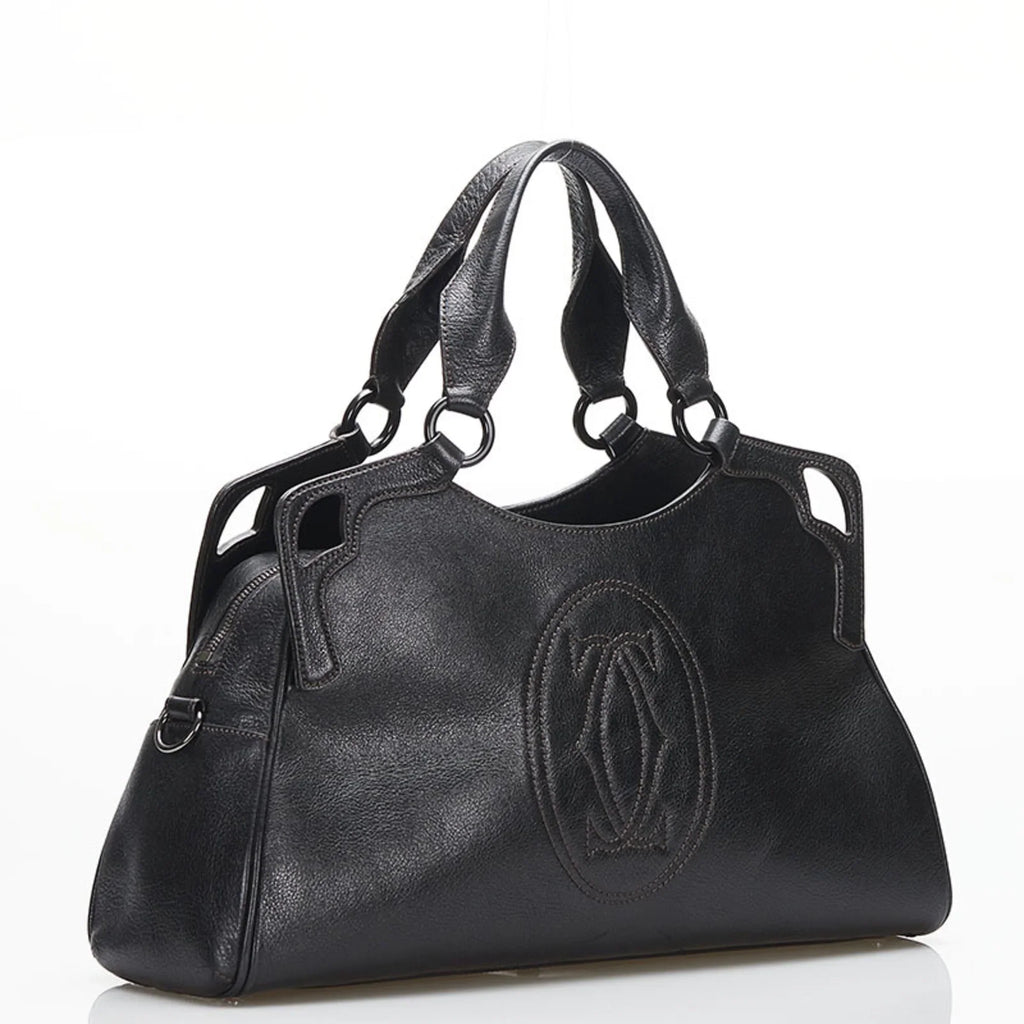 Pre-Owned Cartier handbag shoulder bag brown leather ladies CARTIER (Fair)