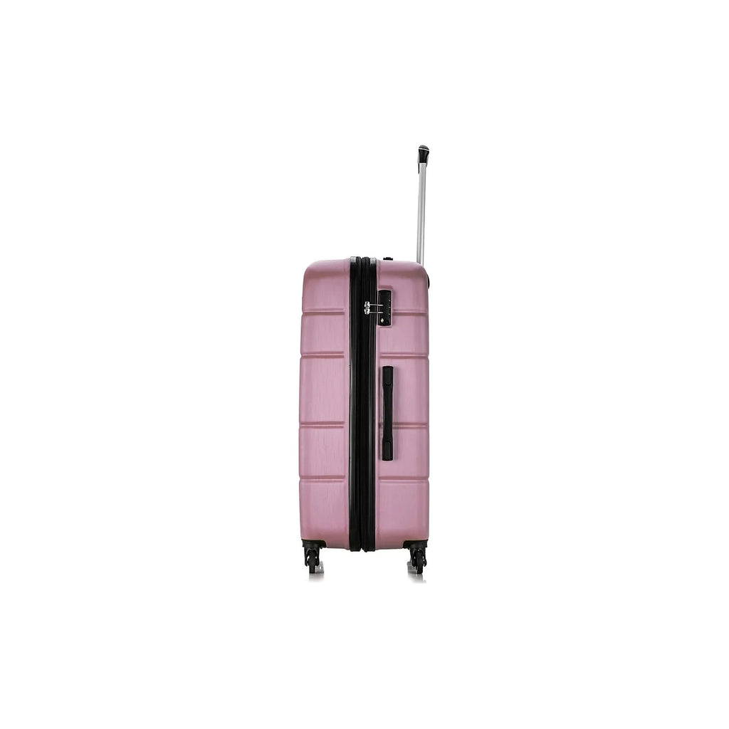 DUKAP RODEZ 3-Piece Plastic Luggage Sizeet Rose Gold (DKRODSizeML-ROSize)