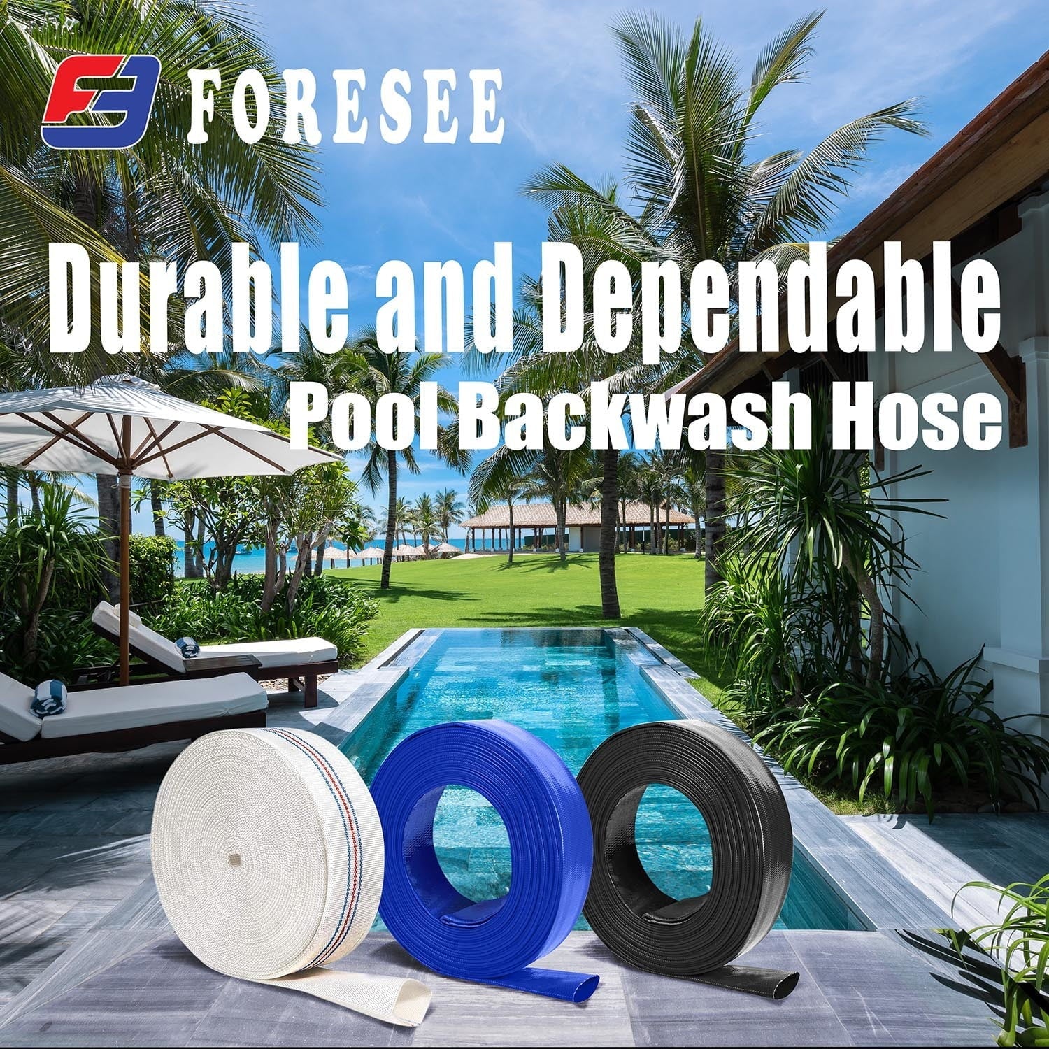 Durable PVC Pool Backwash Hose - Reliable performance for all your pool needs!