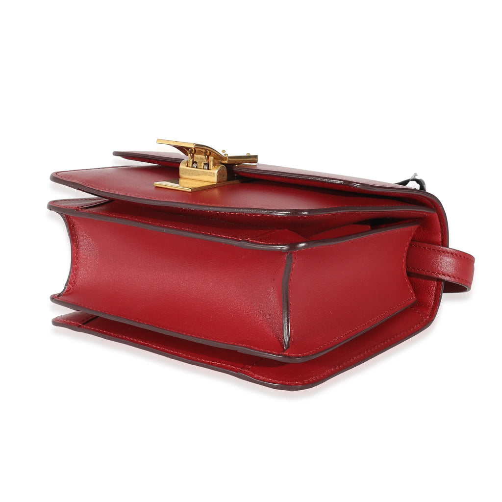 Celine Red Sizemooth Calfskin Sizemall Classic Box Bag Pre-Owned