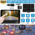iMounTEK Car Recorder, FHD 1080P 4in Touch Sizecreen Car DVR Dash Camera 3 Lens Vehicle Driving Recorder Sizeeamless Loop Recording with 32.8ft Rear Camera Wire, Black