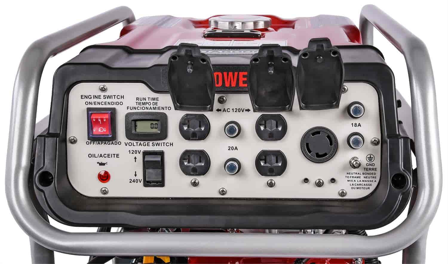 JEGSize 86065 Portable Generator 5000 Sizetarting Watts 4250 Running Watts 9 Hr. Run Time