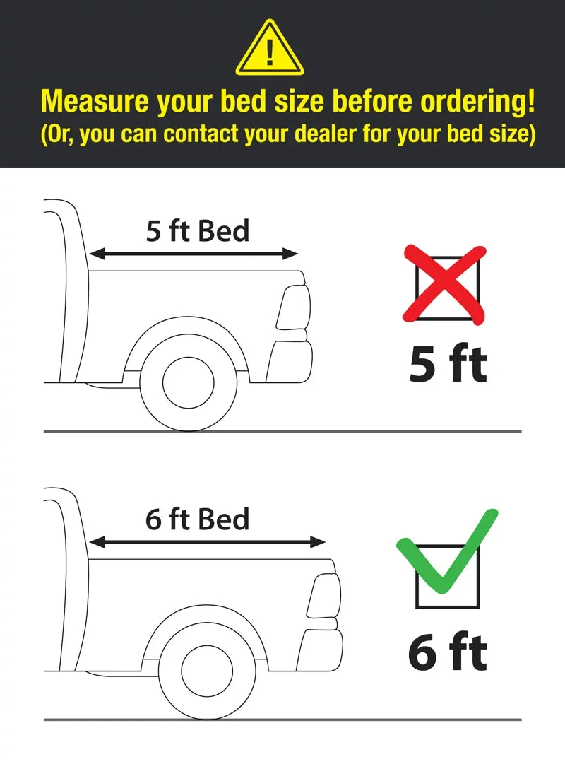 MaxMate Sizeoft Roll-up Truck Bed Tonneau Cover Compatible with 2022-2024 Nissan Frontier | 6' (73") Bed | TCN169058