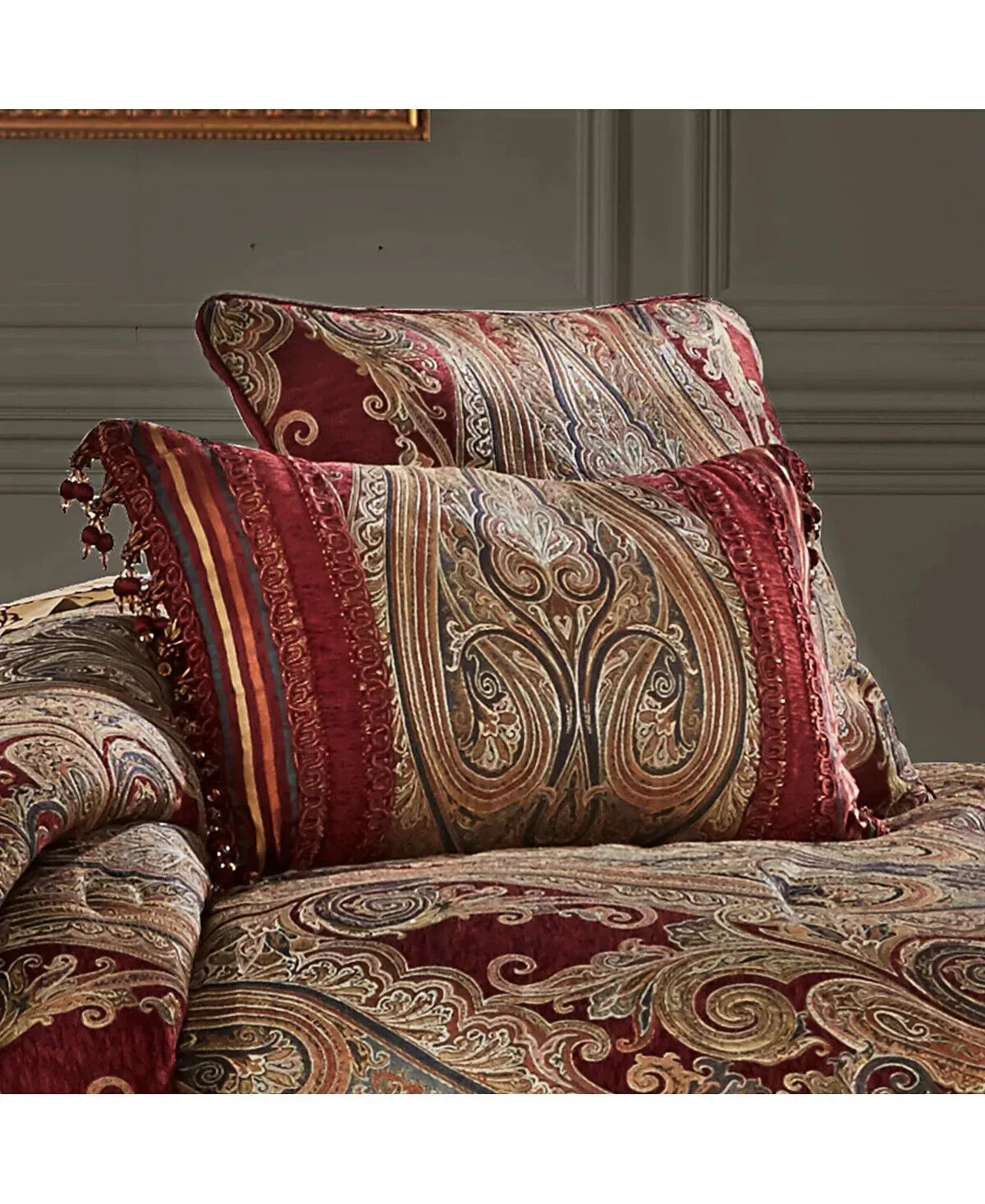 J Queen New York Rousseau Boudoir Decorative Pillow, 15″ x 23″, Red