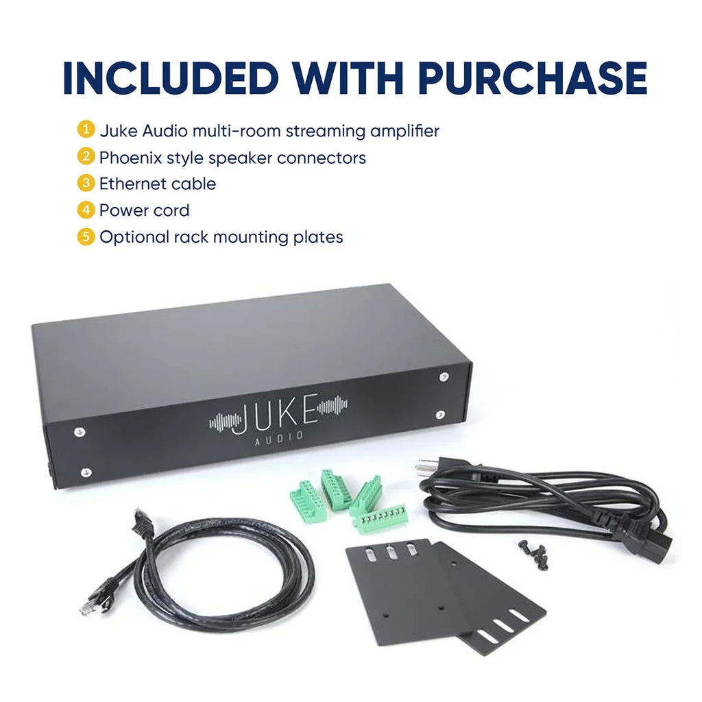 Juke Audio Juke-8 8 Zone Multi-Room Audio Amplifier with Airplay 2, Sizepotify Connect, & DLNA