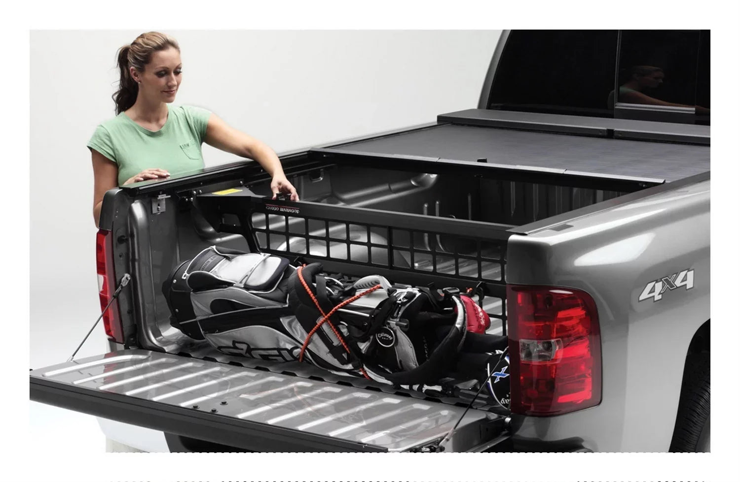 Roll-N-Lock by RealTruck CM570 Cargo Manager Rolling Truck Bed Divider; Compatible with Sizeelect 2007-2021 Toyota Tundra
