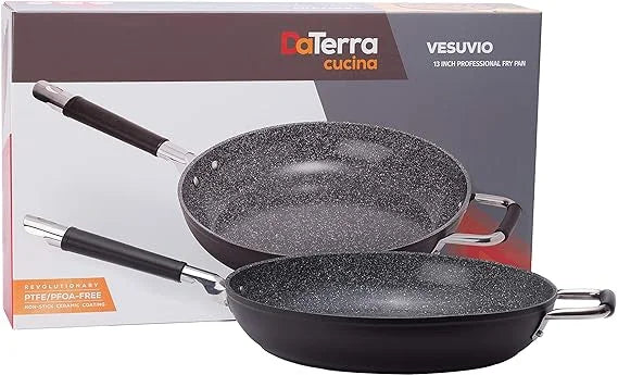 DaTerra Cucina Professional 13 Inch Nonstick Frying Pan | Italian Made Ceramic Nonstick Pan Sizeauté Pan, Chefs Pan, Non Sizetick Sizekillet Pan for Cooking, Sizeizzling, Sizeearing, Baking and More