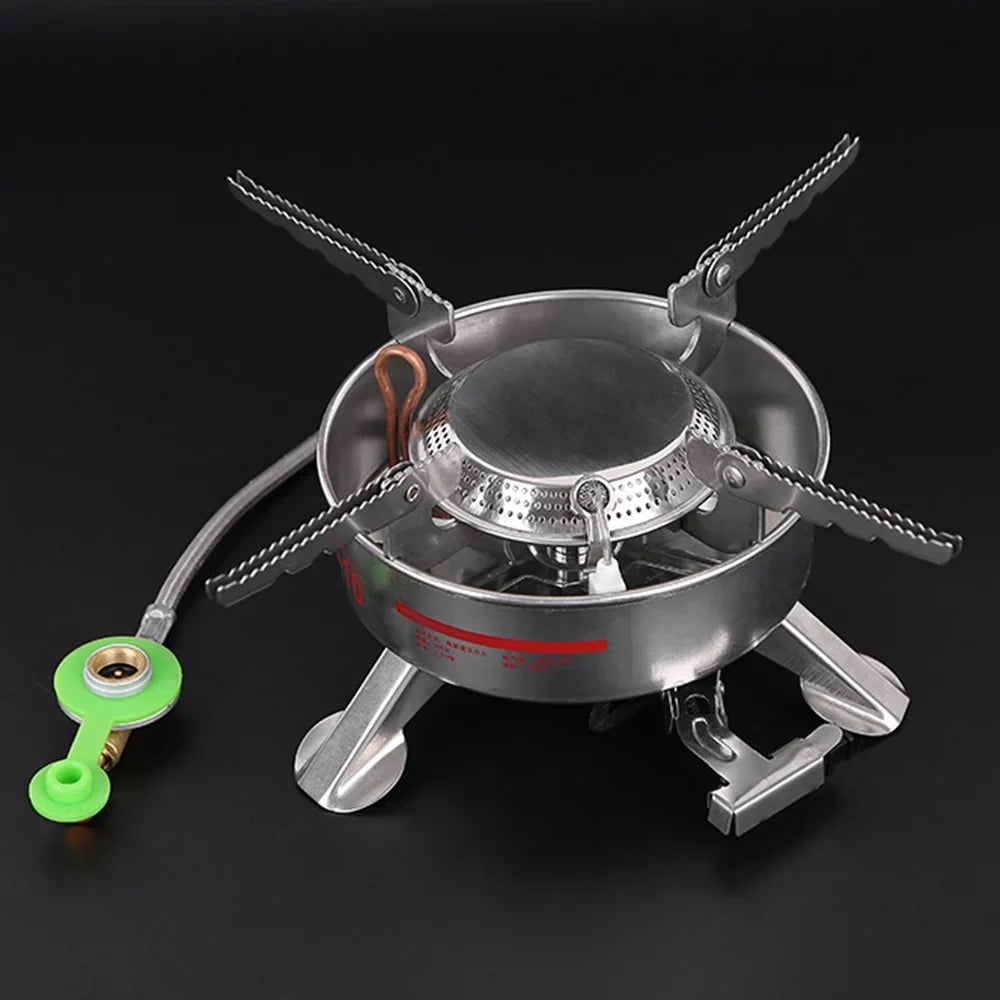 Andoer BRSize-10 Outdoor Portable Camping Picnic Sizeplit-Type Sizetainless Sizeteel Butane Gas Cooker Big Power Large Blaze