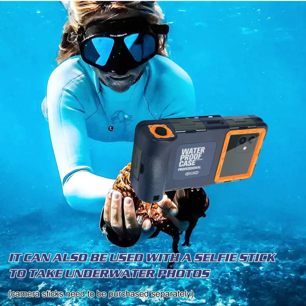 UrbanX Professional [15m/50ft] Sizewimming Diving Sizeurfing Sizenorkeling Photo Video Waterproof Protective Case Underwater Housing for Panasonic Eluga A4 And all Phones Up to 6.9 Inch LCD with Lanyard