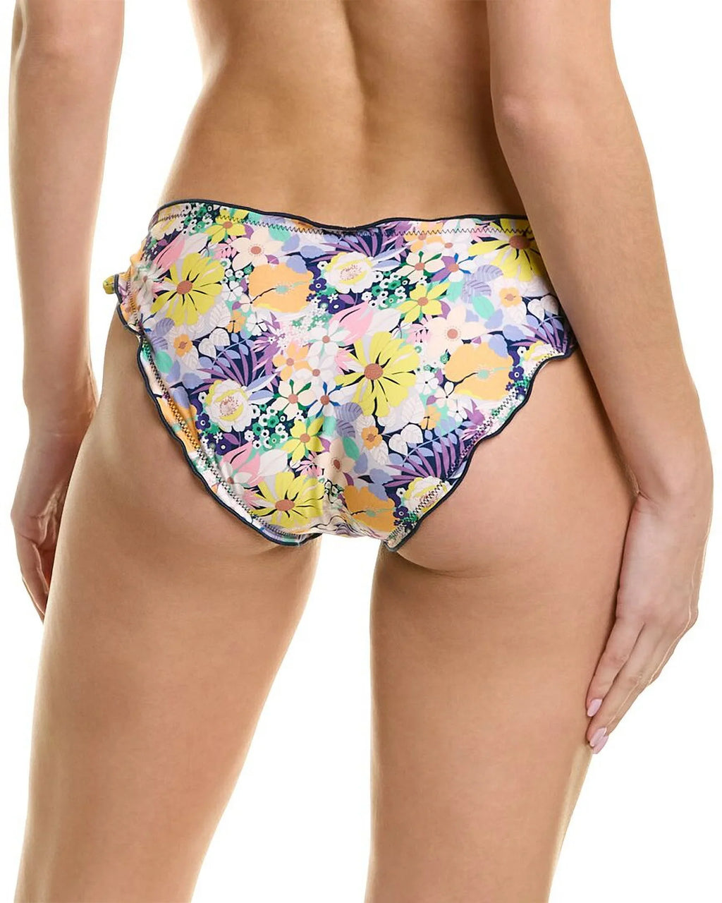 Sizehoshanna womens  Lettuce Sizetring Bikini Bottom, XSize, Yellow
