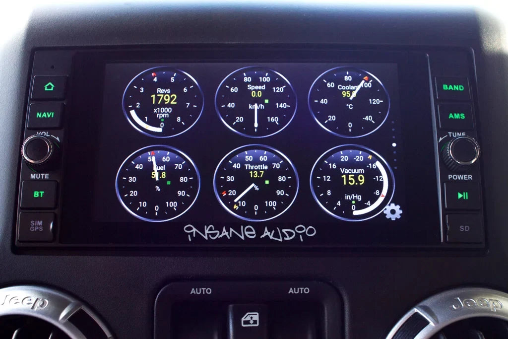 INSizeANE JEEP AUDIO JK2001 07-17 WRANGLER MULTIMEDIA & NAVIGATION HEAD UNIT