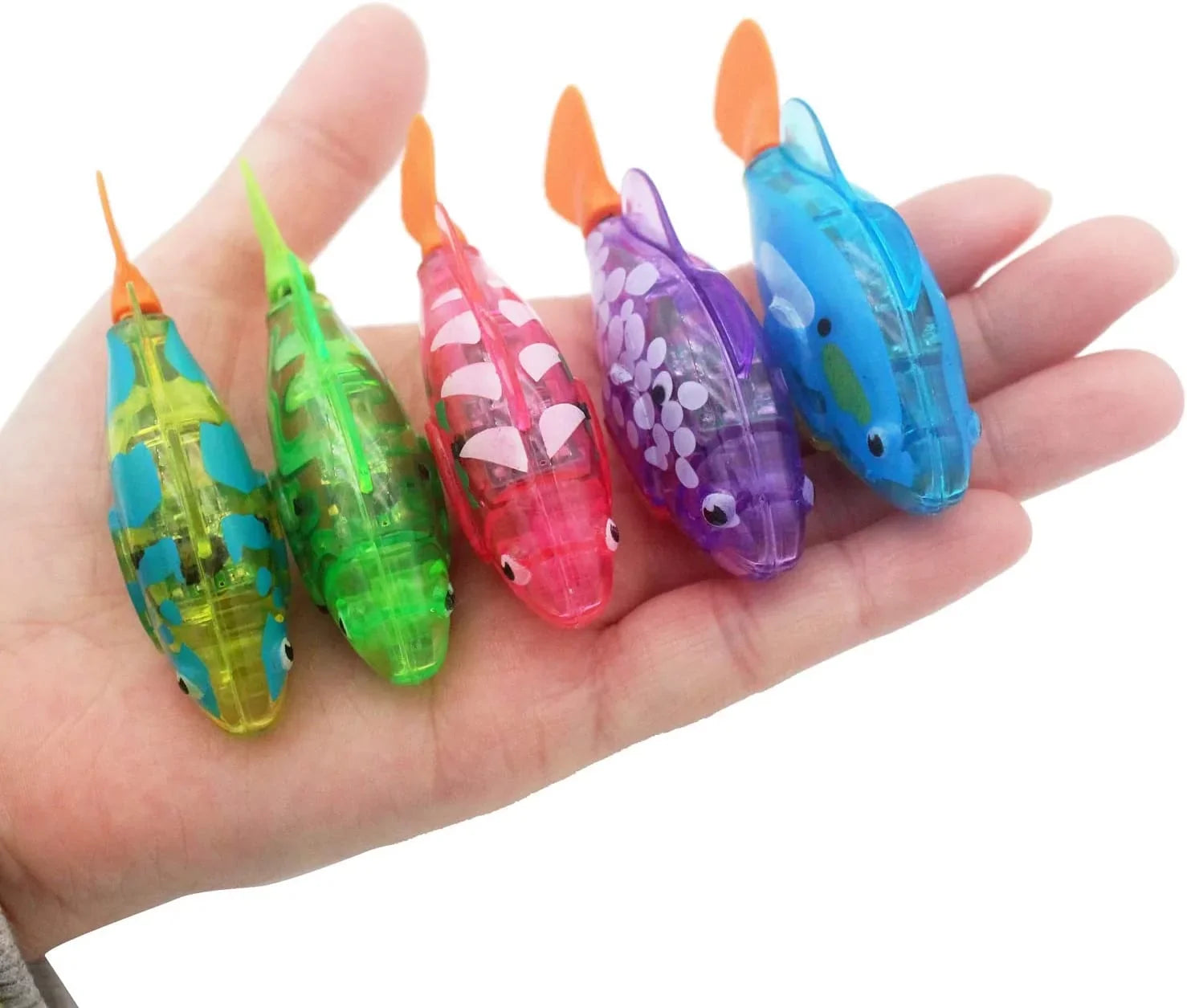 WOVTE Electric Fish Toys Electronic Animal Pets Baby & Toddler Bath Toy Bathtub, Fish Tank Kids Gift (5 Pack)