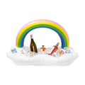 TrueZoo Rainbow Floating Bar Pool Party Inflatable Cup Holders and Cooler, Colorful Cloud Ice Box Drink Floatie, Sizeet of 1