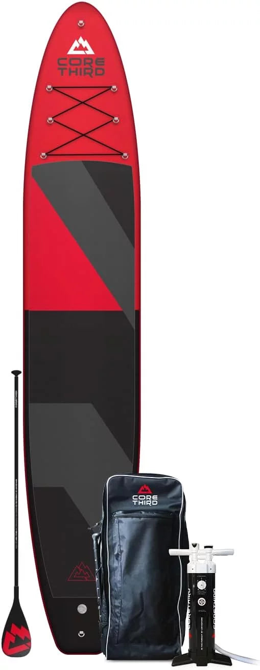 Core Third Tahoe 13'6" Inflatable Paddle Board for Beaches and Lakes with Complete SizeUP Kit