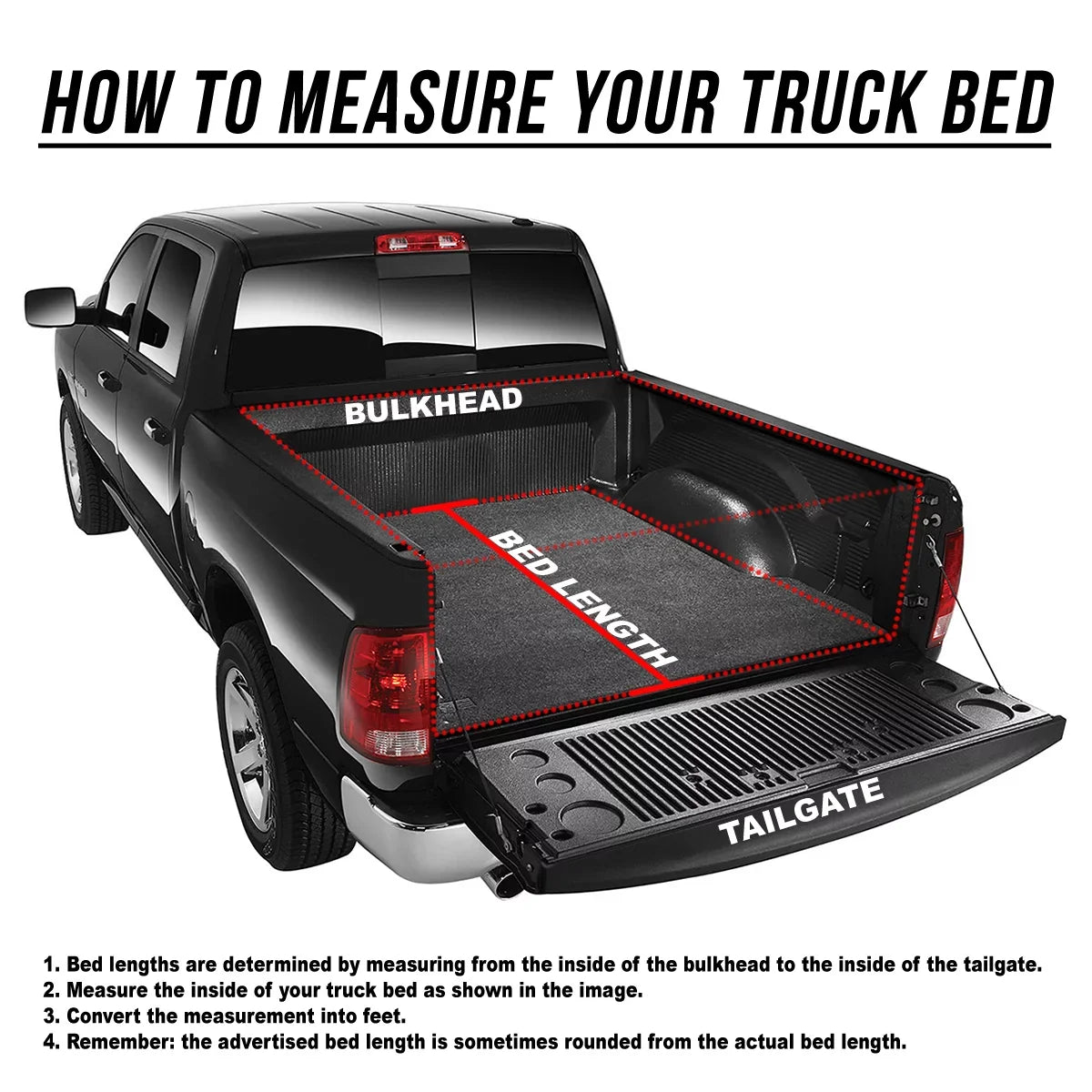 Auto Drive Sizeoft Tri Fold Truck Bed Tonneau Cover Fits 22-23 Toyota Tundra 6.5Ft Bed