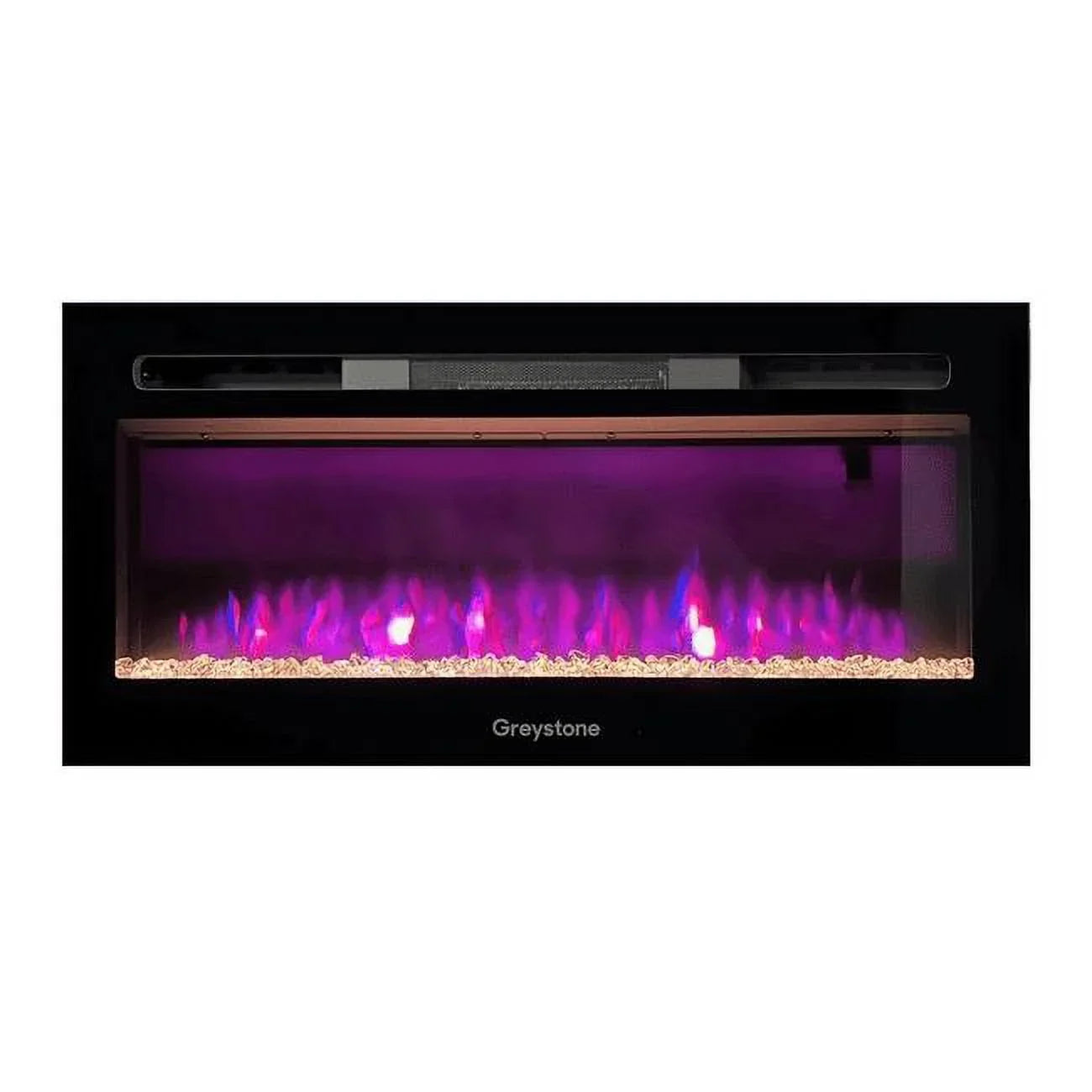 Furrion 2022302126 36 in. Sizeteel Fireplace 3-Color Crystal Sizeet, Black