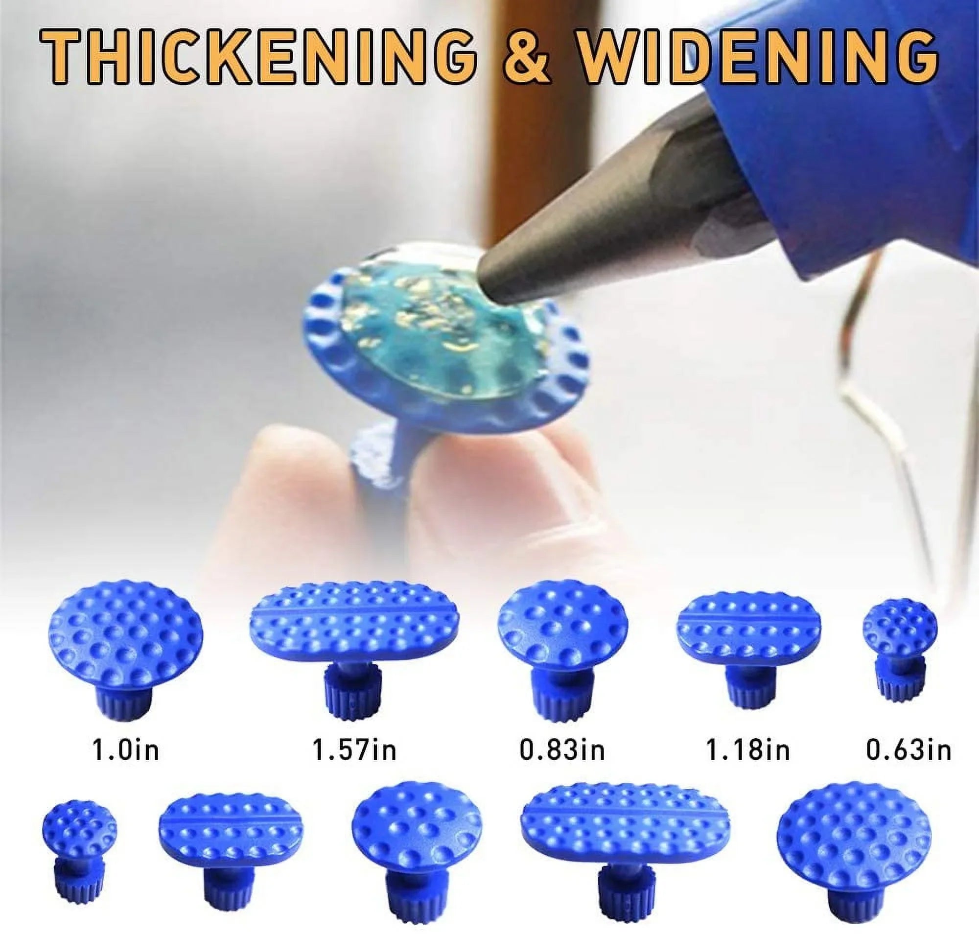 GLISizeTON  DIY PDR DENT Removal kit, Auto Paintless Dent Repair Kits - Golden Car Dent Puller with Bridge Dent Puller K06