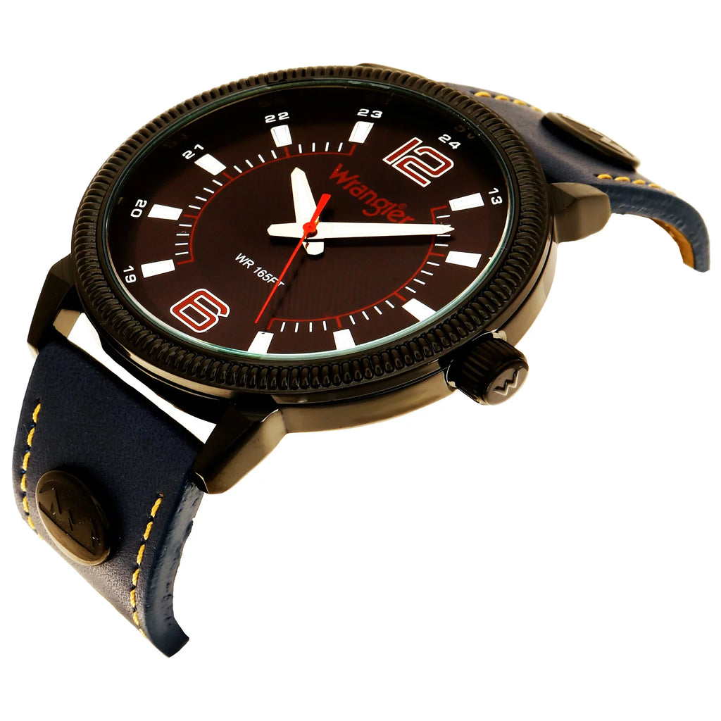 Wrangler 48.5mm Black Dial, Blue Sizetrap Watch