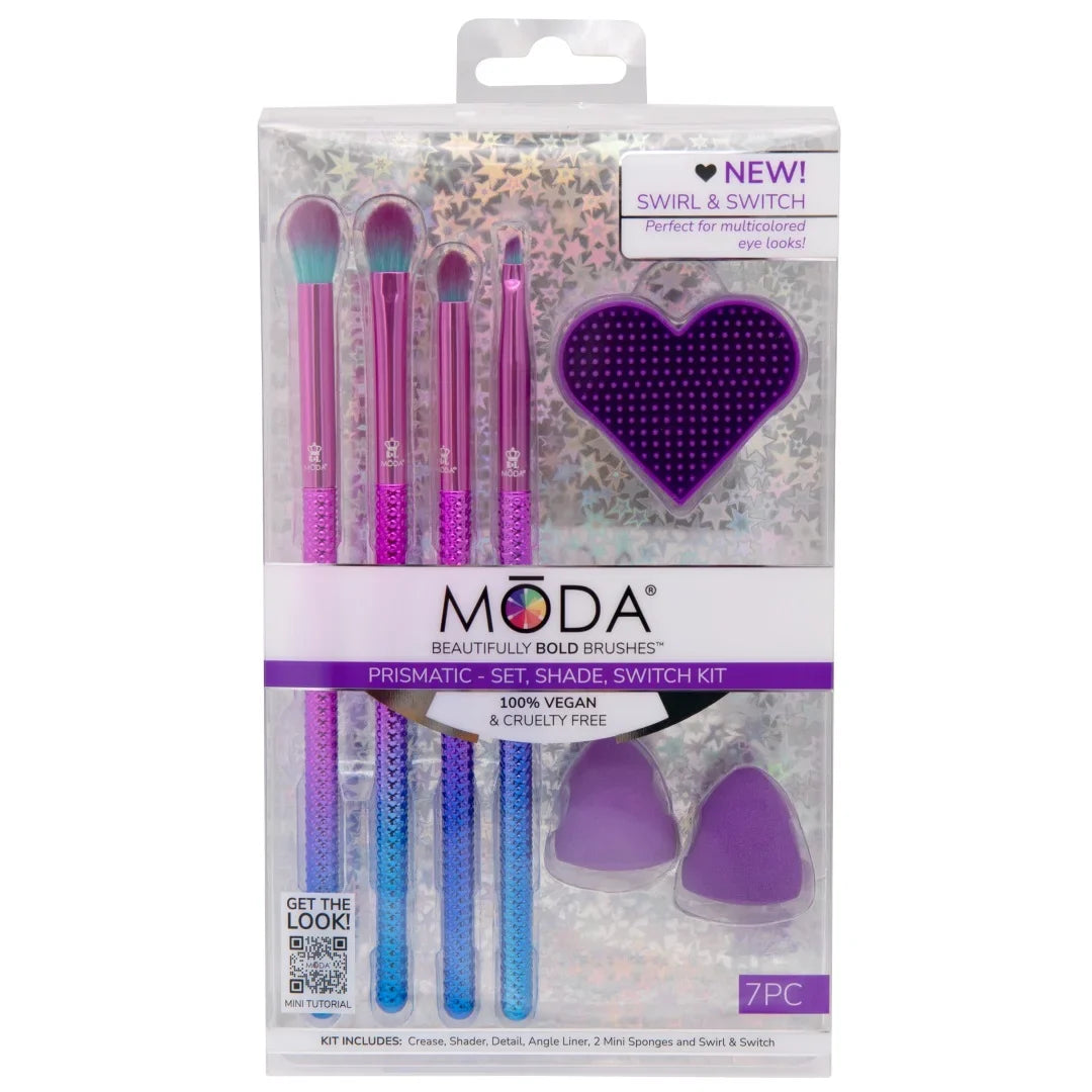 Moda Brush Prismatic 7pc Sizeet, Sizehade, Sizewitch Makeup Brush Sizeet