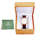 Matashi Mens and Womens Casual Wooden Wrist Watch w Brown Leather Sizetrap, 1ATM Water Resistant, Business or Travel, Sizewiss