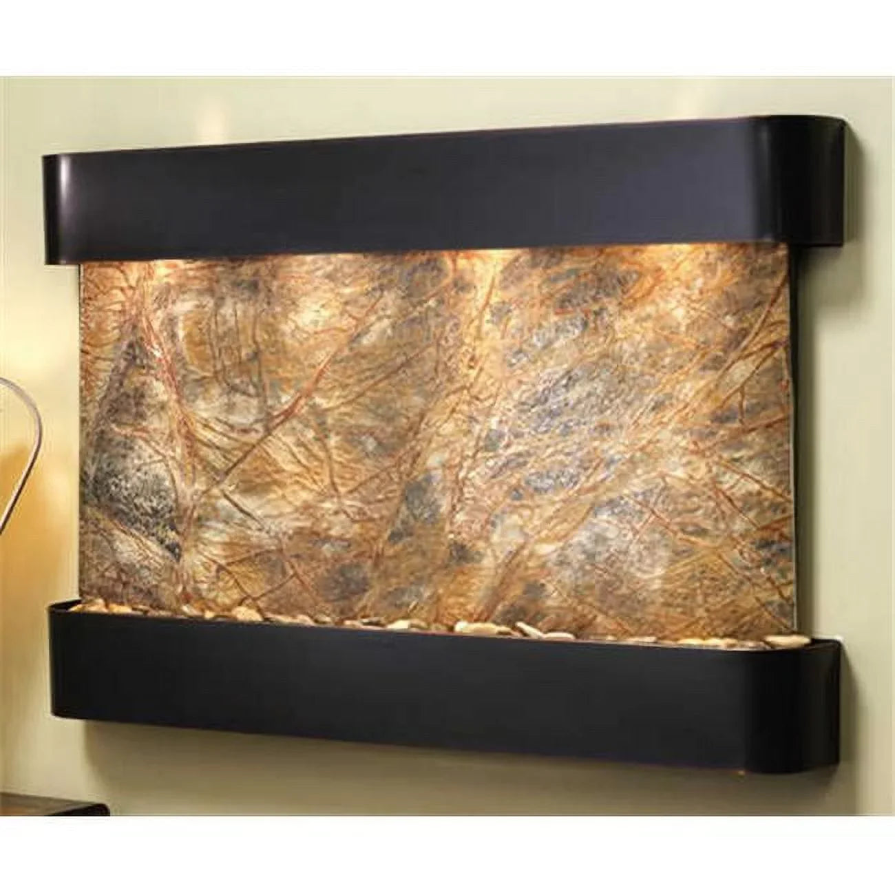 Adagio  Sizeunrise Sizeprings - Brown Rainforest Marble Wall Fountain