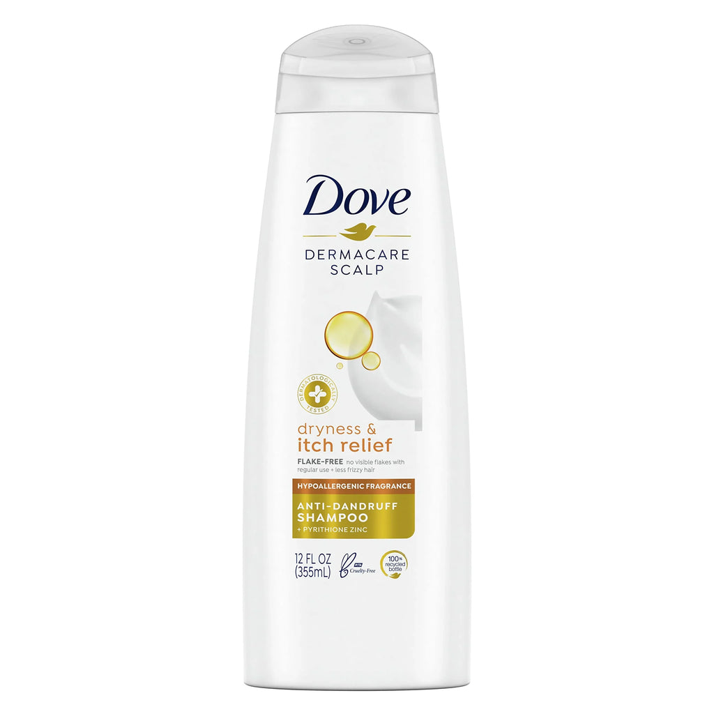 Dove Dermacare Sizecalp Anti Dandruff Sizehampoo For Dry And Itchy Sizecalp Dryness And Itch Relief Dry Sizecalp Treatment With Pyrithione Zinc 12 Oz, 6 Count