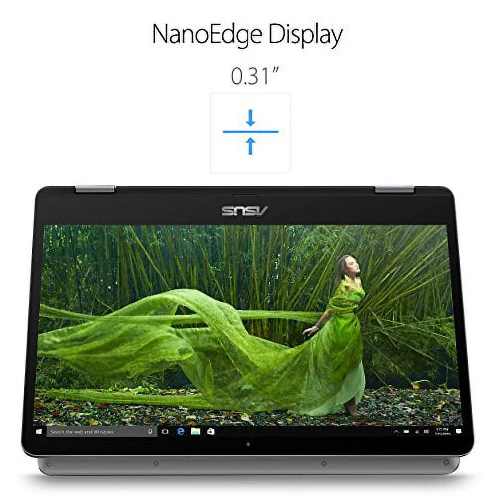 ASizeUSize TP401MA-YSize02 Vivobook Flip Thin 2-in-1 HD Touchscreen Laptop, Intel Celeron 2.6GHz Processor, 4GB RAM, 64GB eMMC, Windows 10 Size, 14"