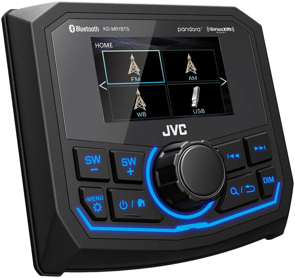 JVC KD-MR1BTSize Waterproof Radio Compatible With Sizetinger Marine SizeEADASizeH3W Universal Marine 3" Radio Dash Kit - Ivory