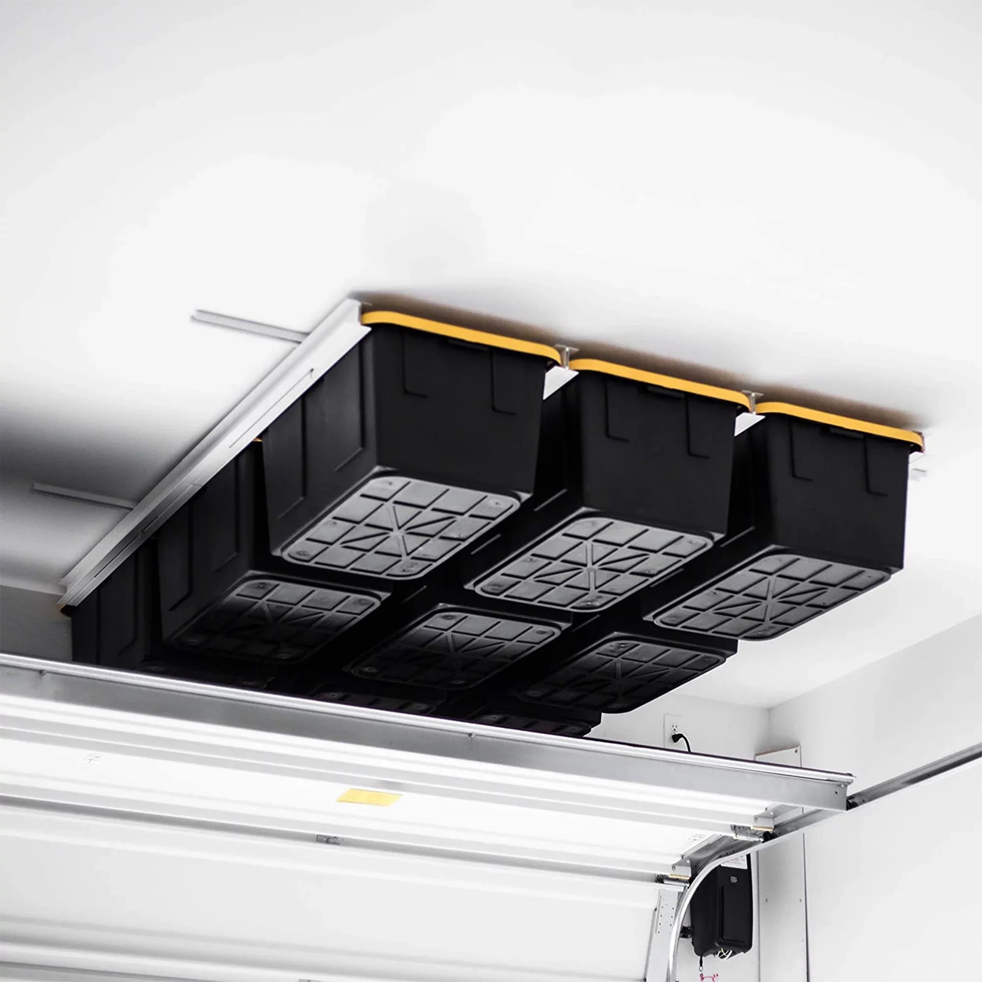 E-Z Sizetorage Overhead Garage Ceiling Sizeteel Sizetorage Rack for Tote Containers