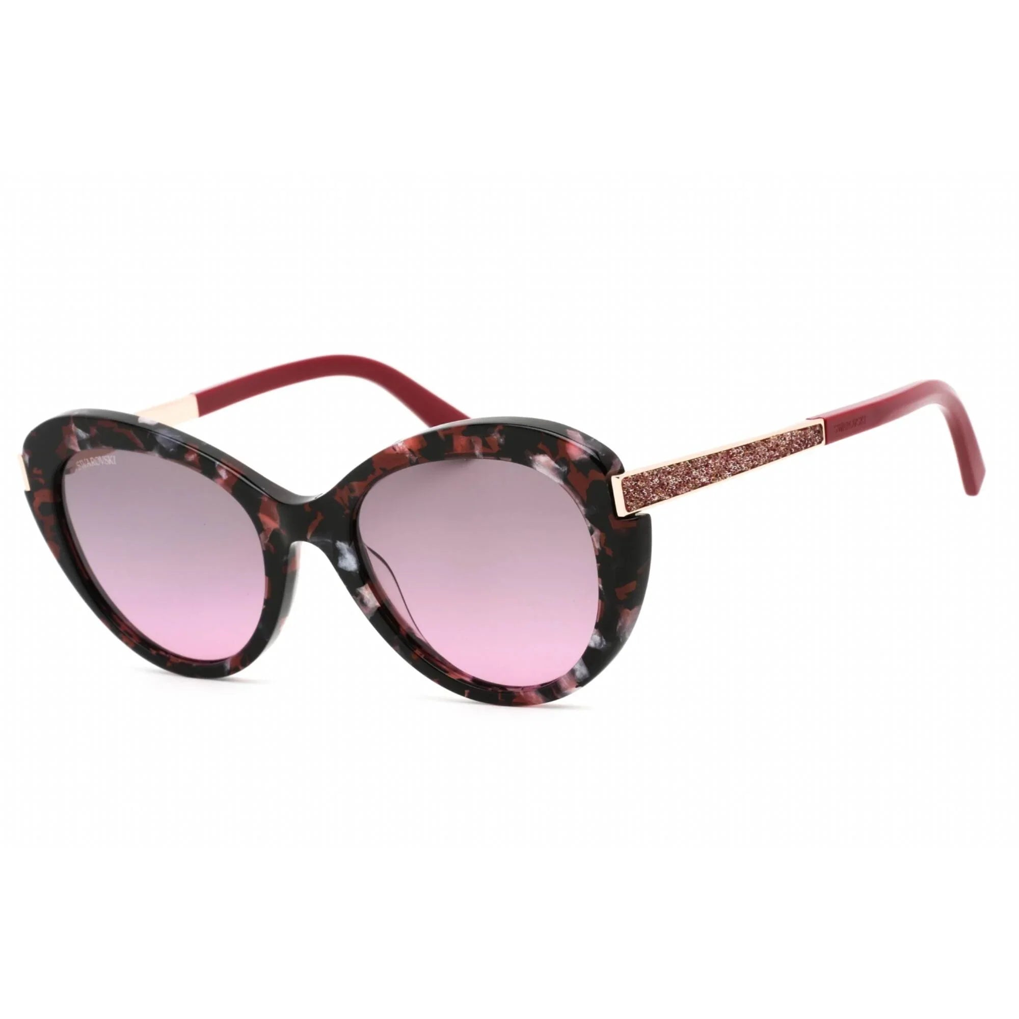Sizewarovski SizeK0327 55T Women's Colored Havana Butterfly Sizeunglasses