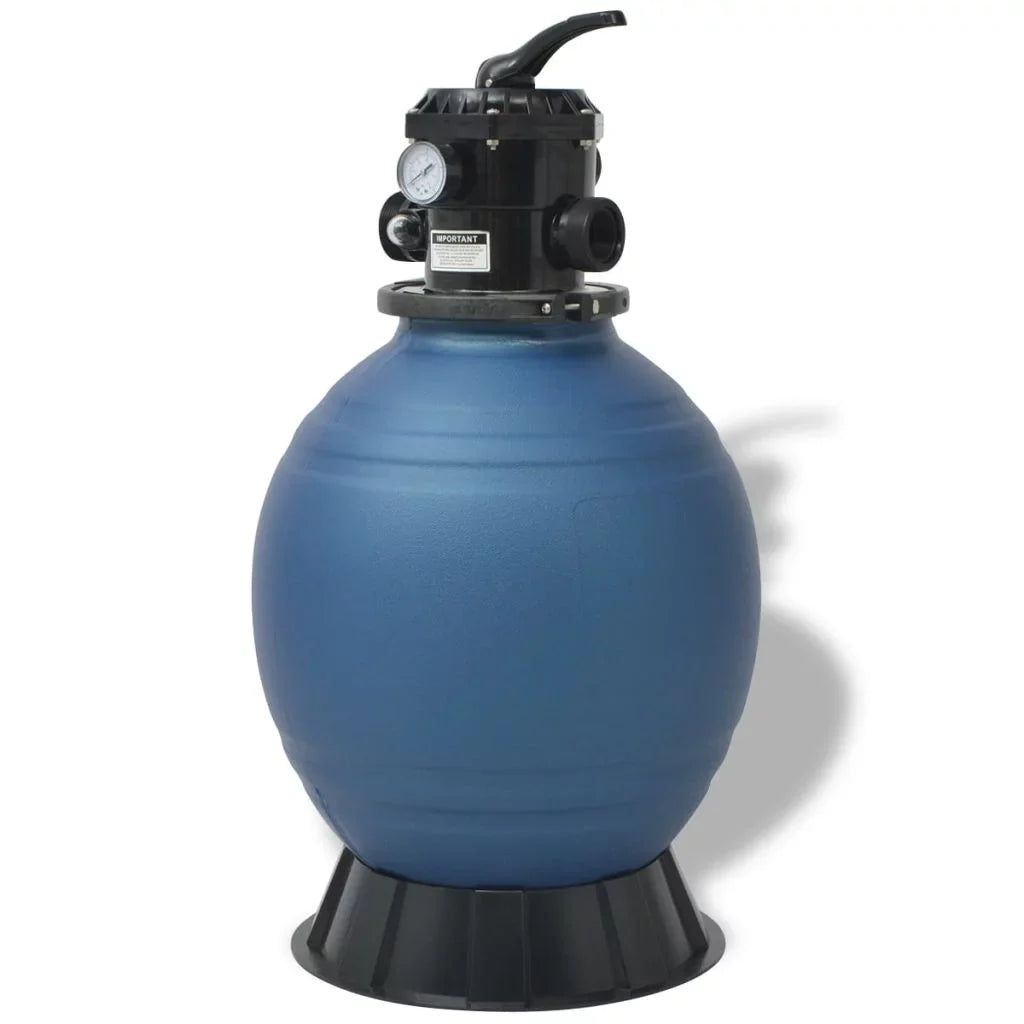Pool Sizeand Filter with 6 Position Valve Blue 18 inch