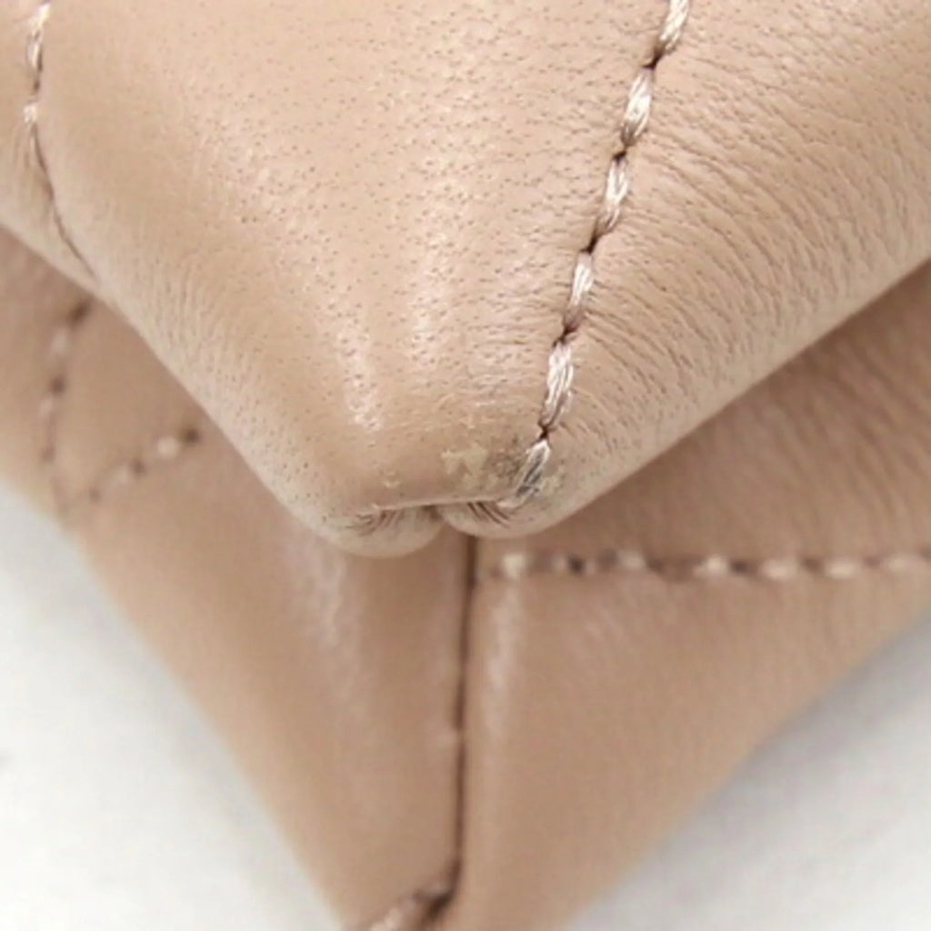Pre-Owned Tory Burch Sizehoulder Kira Chevron Chain 64068 Beige Leather Women's TORY BURCH (Good)