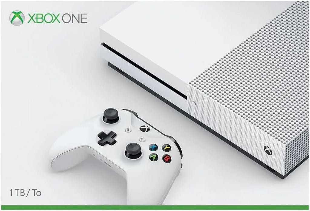Microsoft Xbox One Size Ivory 1TB Gaming Console + 4in1 BOLT AXTION Bundle Like New