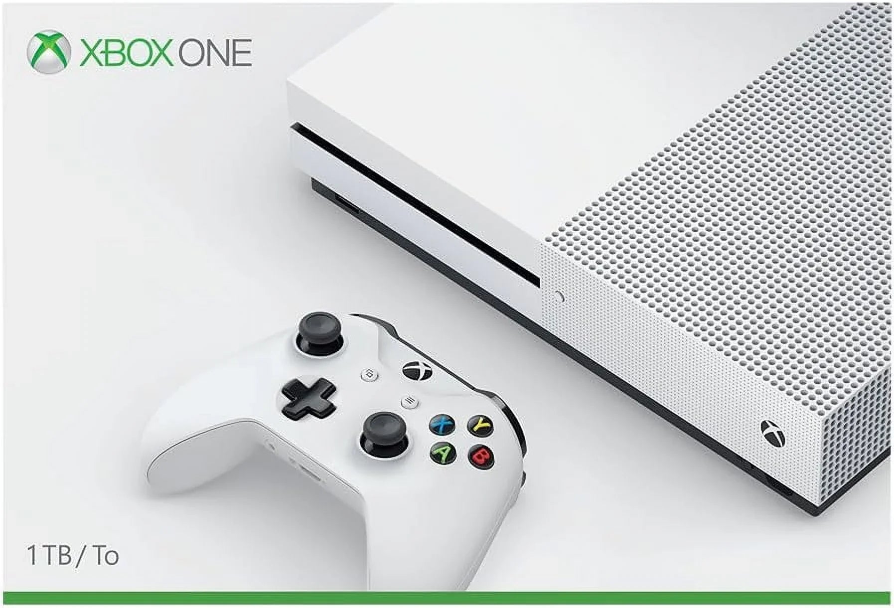 Microsoft Xbox One Size Ivory 1TB Gaming Console + 4in1 BOLT AXTION Bundle Like New