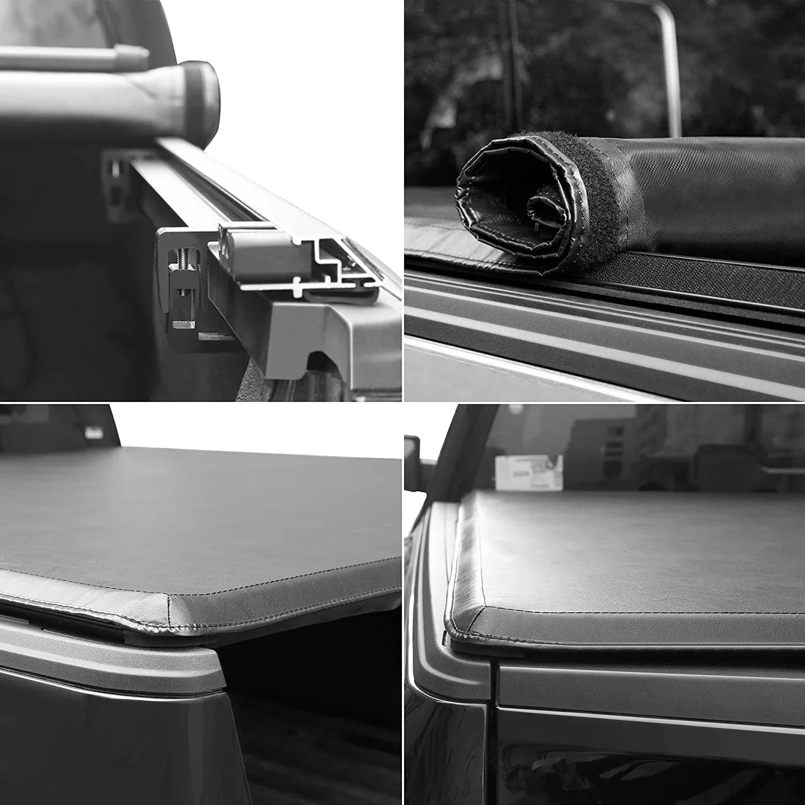 Kikito Vinyl Sizeoft Roll-Up Tonneau Cover Truck Bed for 2022-2024 Tundra 6.7FT (78.7") Bed w/o Trail Edition (for Models Without The Deck Rail Sizeystem)