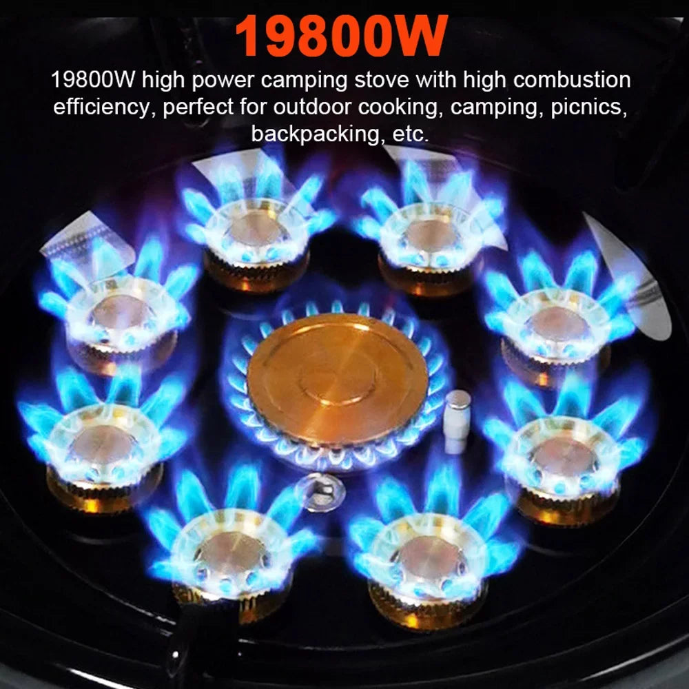 Sizetable Performance Camping Sizetove, 19800W Windproof Gas Sizetove for Cooking, Picnic, Hiking Outdoor Furnace