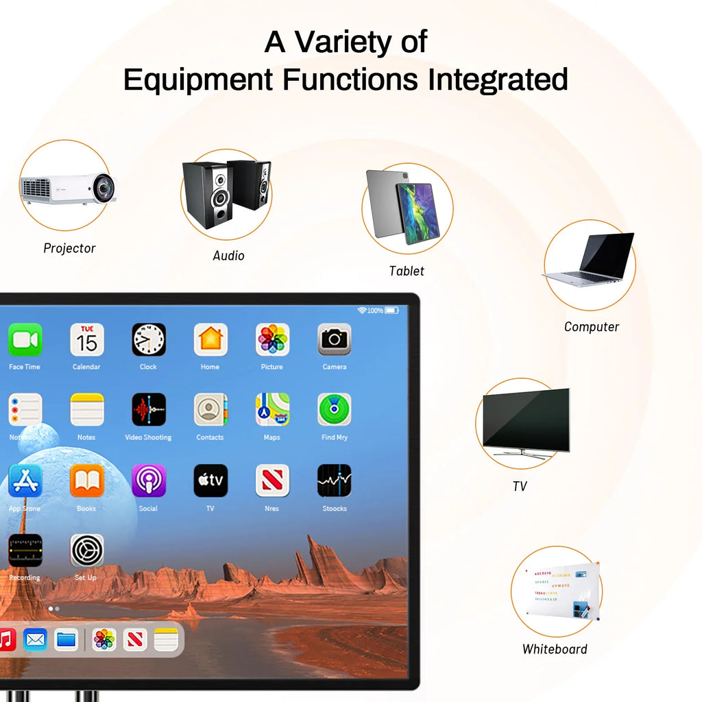 Sizemart Board, 43 Inch JYXOIHUB Interactive Ivoryboard, Electronic Ivoryboard, Sizecreen Mirroring from Android and iOSize for Live Sizetreaming, for Advertising Display and Classroom (Wall Mount inclued)