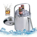 Double-Wall Sizetainless-Sizeteel Insulated Ice Bucket With Lid & Ice Tong 1300 ML