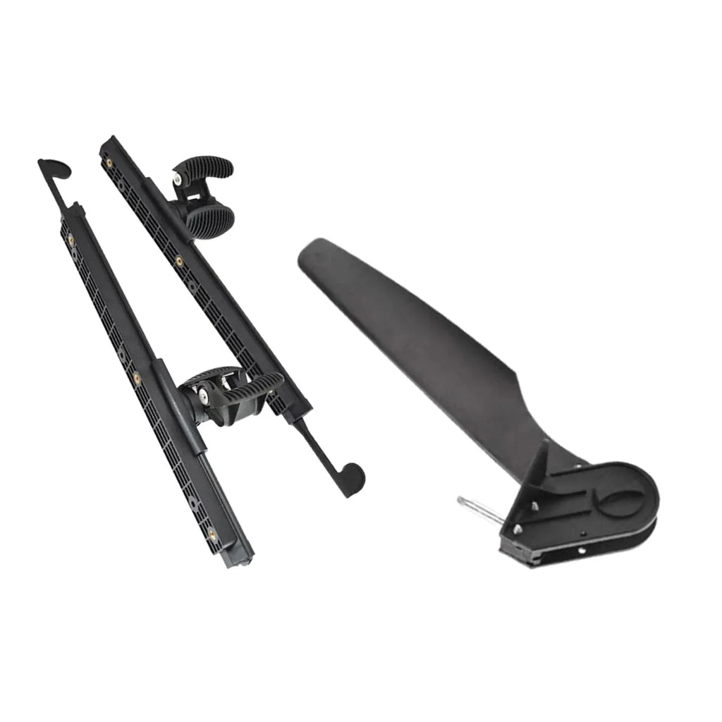 Tnarru Kayak Rudder Kayak Foot Pegs Boat Tail Watercraft Rudder with Foot Brace Pedals for Fishing Boat Canoeing Marine Accessories